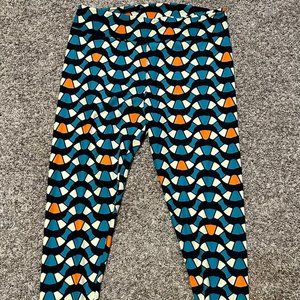 ***LuLaRoe***TC Leggings/Black/Turquoise